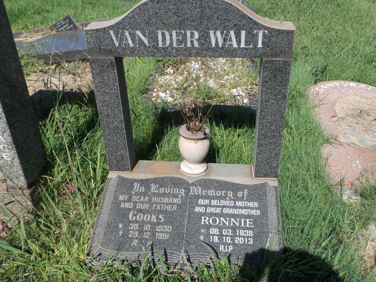 WALT Gooks, van der 1930-1981 &amp; Ronnie 1938-2013