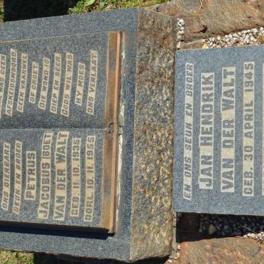 WALT Petrus Jacobus, van der 1935-1955 :: VAN DER WALT Jan Hendrik 1945-1963