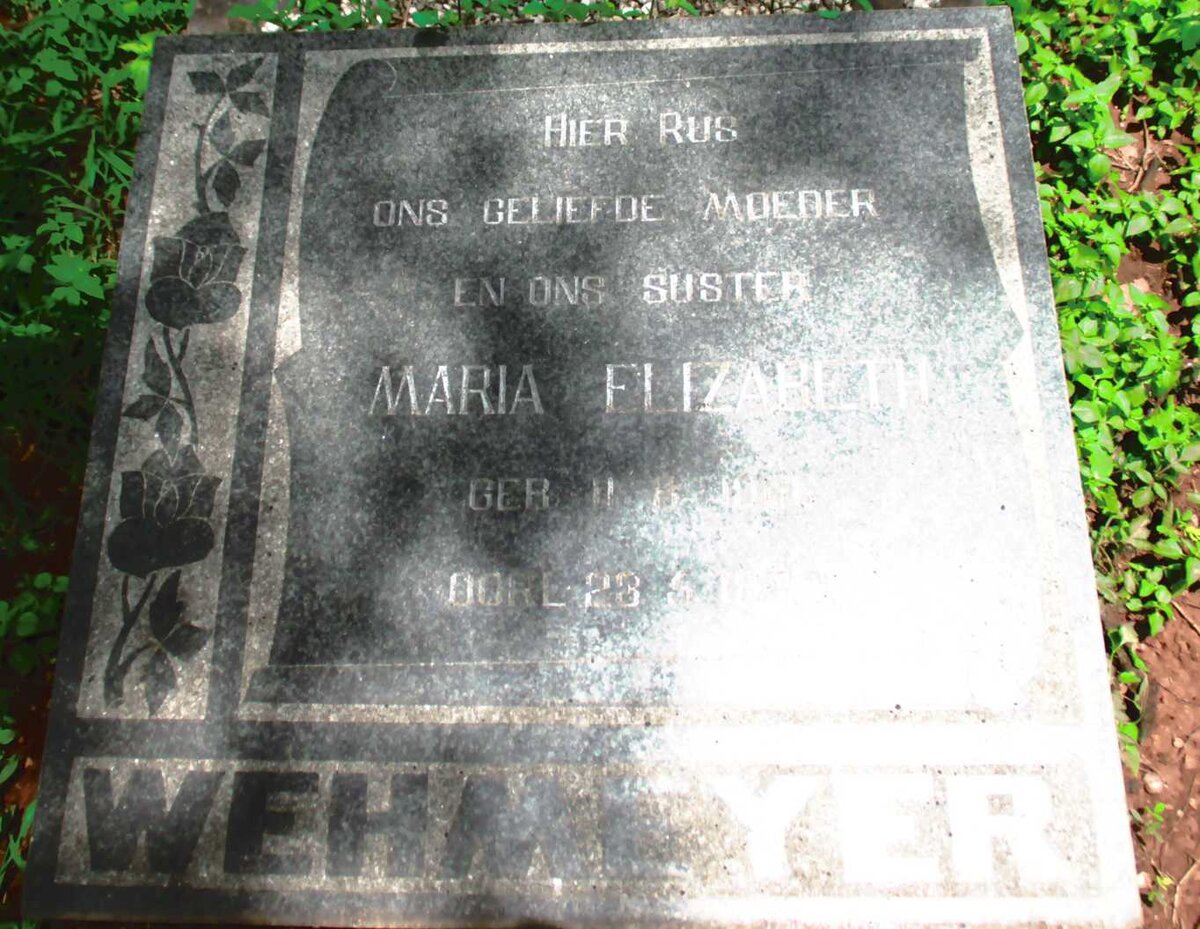 WEHMEYER Maria Elizabeth
