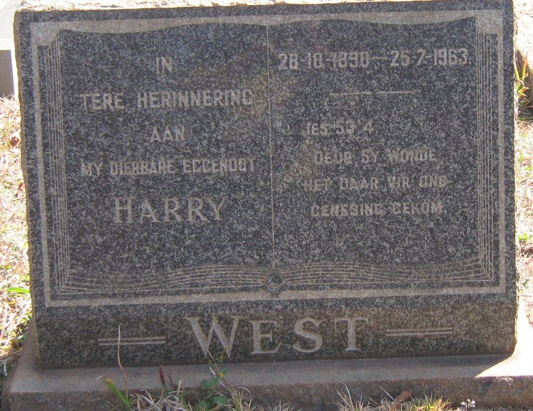 WEST Harry 1890-1963