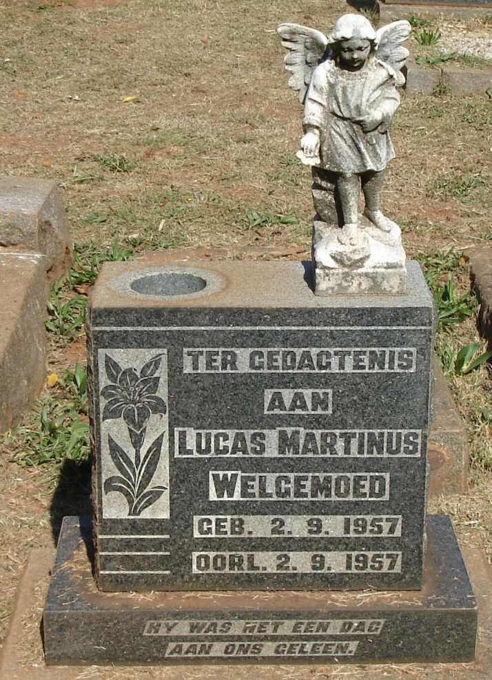 WELGEMOED Lucas Martinus 1957-1957