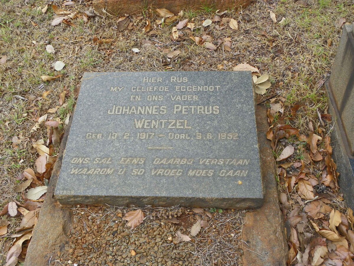 WENTZEL Johannes Petrus 1917-1952