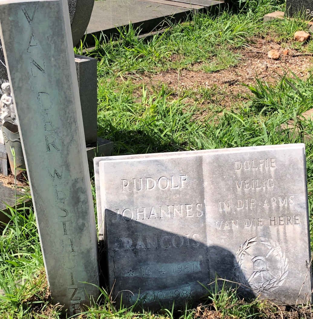 WESTHUIZEN Rudolf Johannes Francois, van der 1961-1986