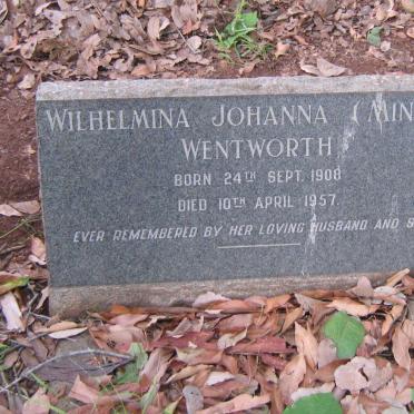 WENTWORTH Wilhelmina Johanna 1908-1957