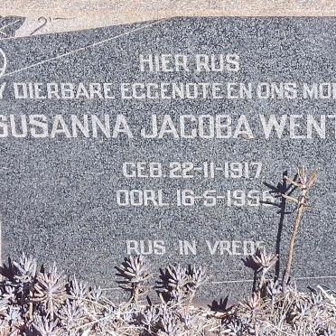 WENTZEL Susanna Jacoba 1917-1956