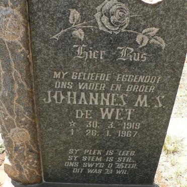WET Johannes M.S., de 1919-1967