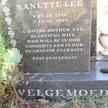 WELGEMOED Nanette Lee 1956-1994