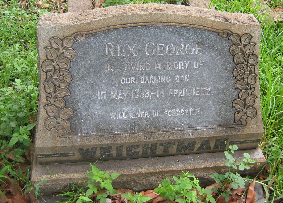 WEIGHTMAN Rex George 1933-1952