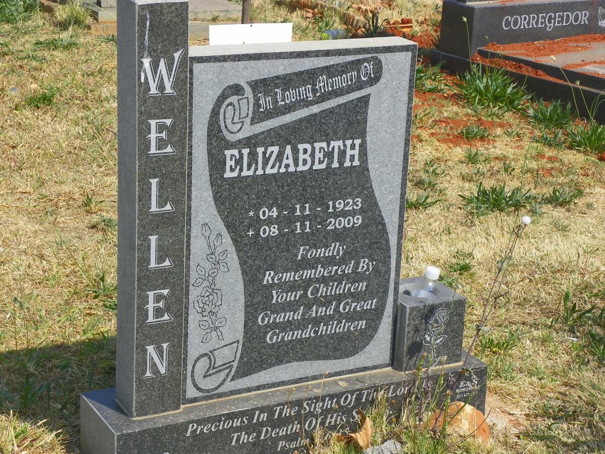 WELLEN Elizabeth 1923-2009