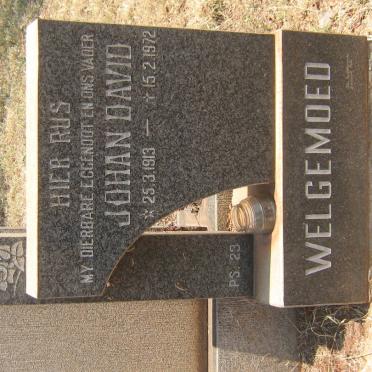 WELGEMOED Johan David 1913-1972