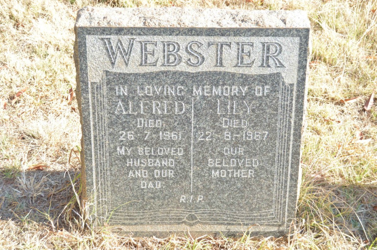 WEBSTER Alfred -1961 &amp; Lily -1967