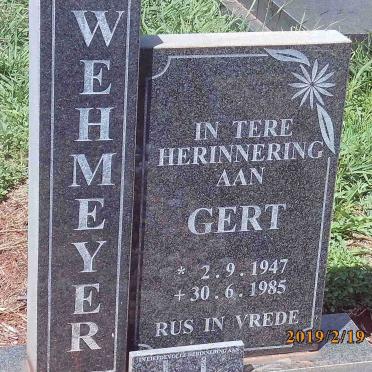 WEHMEYER Gert 1947-1985