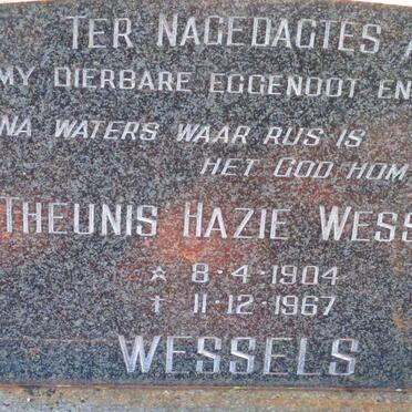 WESSELS Theunis Hazie 1904-1967
