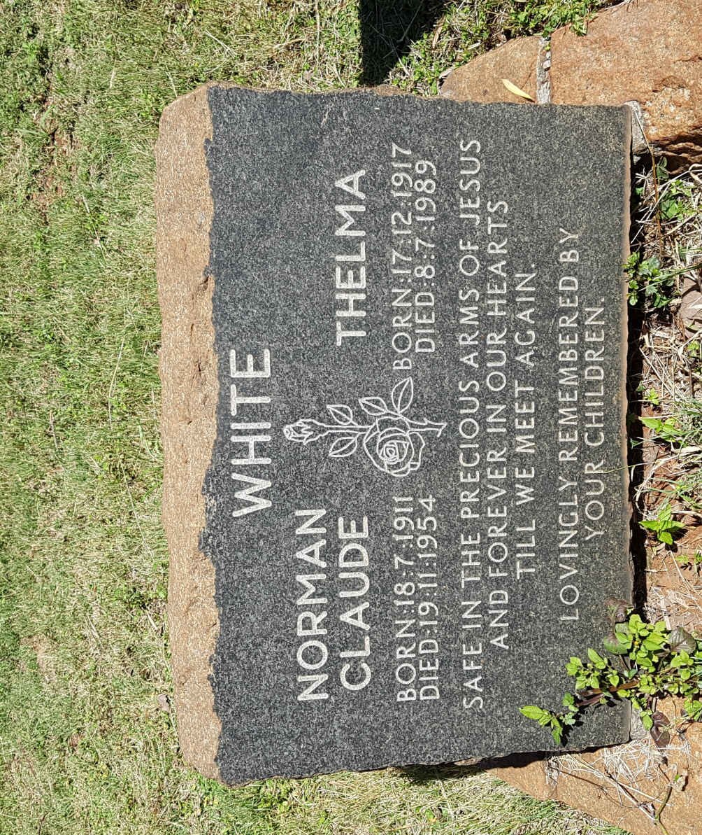 WHITE Norman Claude 1911-1954 &amp; Thelma 1917-1989