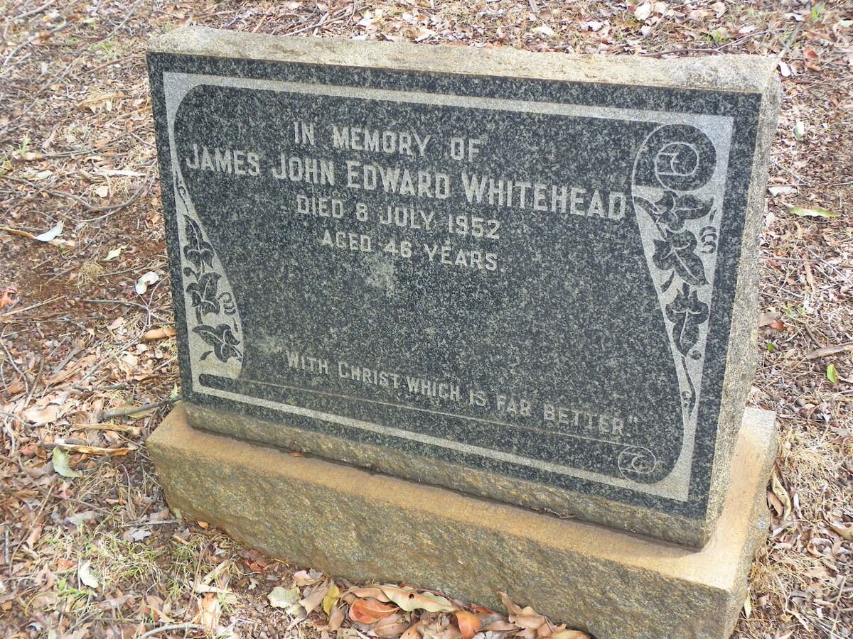 WHITEHEAD James John Edward -1952