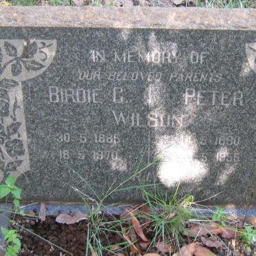 WILSON Peter 1880-1955 &amp; Birdie C. 1885-1970