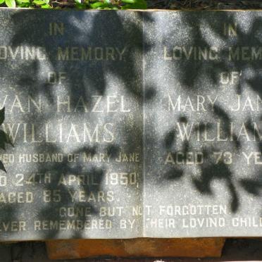 WILLIAMS Evan Hazel -1950 &amp; Mary Jane