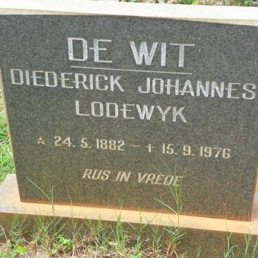 WIT Diederick Johannes Lodewyk, de 1882-1976
