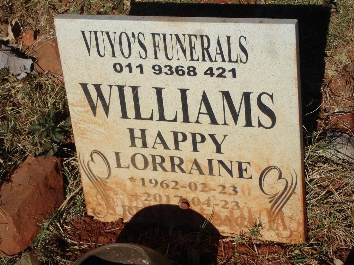 WILLIAMS Happy Lorraine 1962-2017