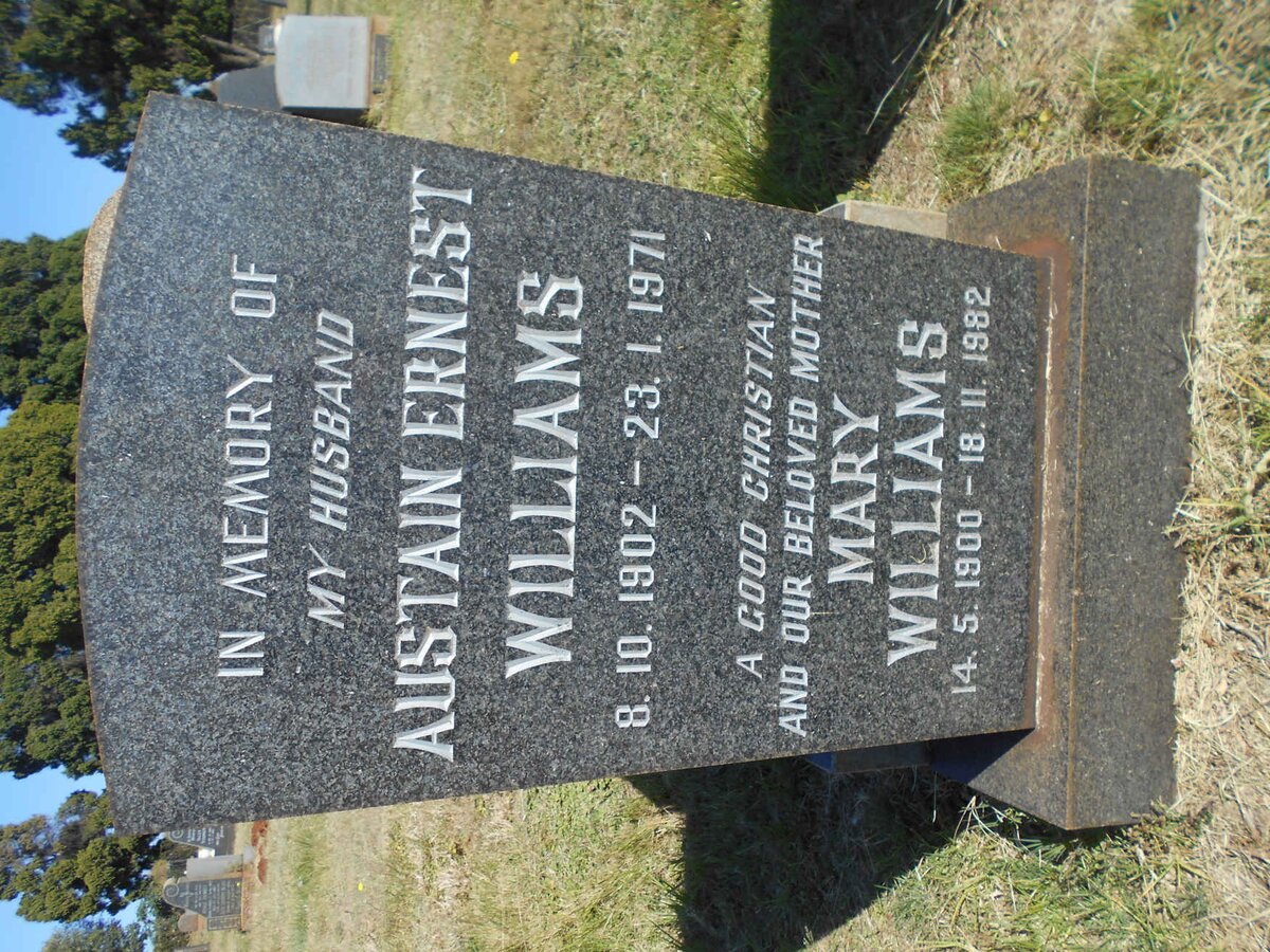 WILLIAMS Austain Ernest 1902-1971 &amp; Mary 1900-1982