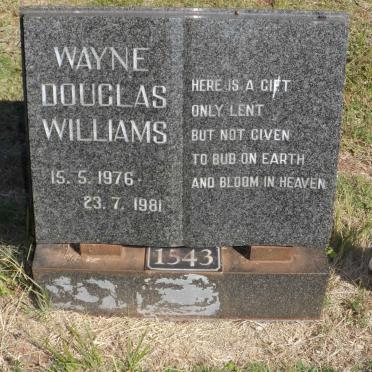 WILLIAMS Wayne Douglas 1976-1981