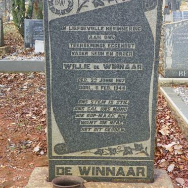 WINNAAR Willie, de 1917-1944