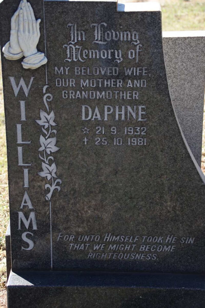 WILLIAMS Daphne 1932-1981