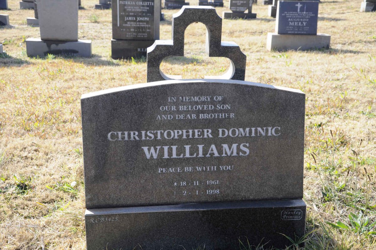 WILLIAMS Christopher Dominic 1961-1998