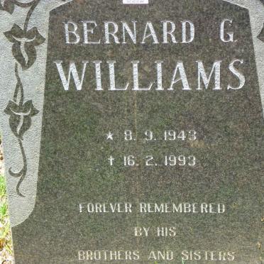 WILLIAMS Bernard G. 1943-1993