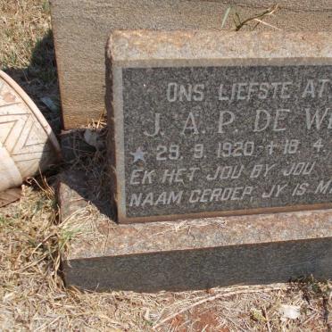 WITT J.A.P., de 1920-1966