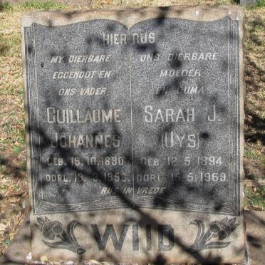 WIID Guillaume Johannes 1890-1956 &amp; Sarah J. UYS 1894-1969
