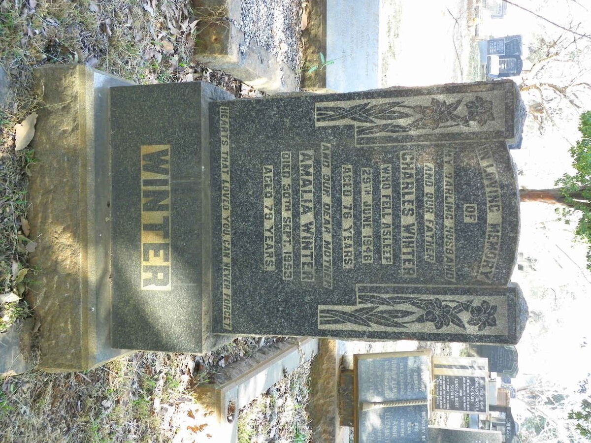 WINTER Charles -1946 &amp; Amalia -1953