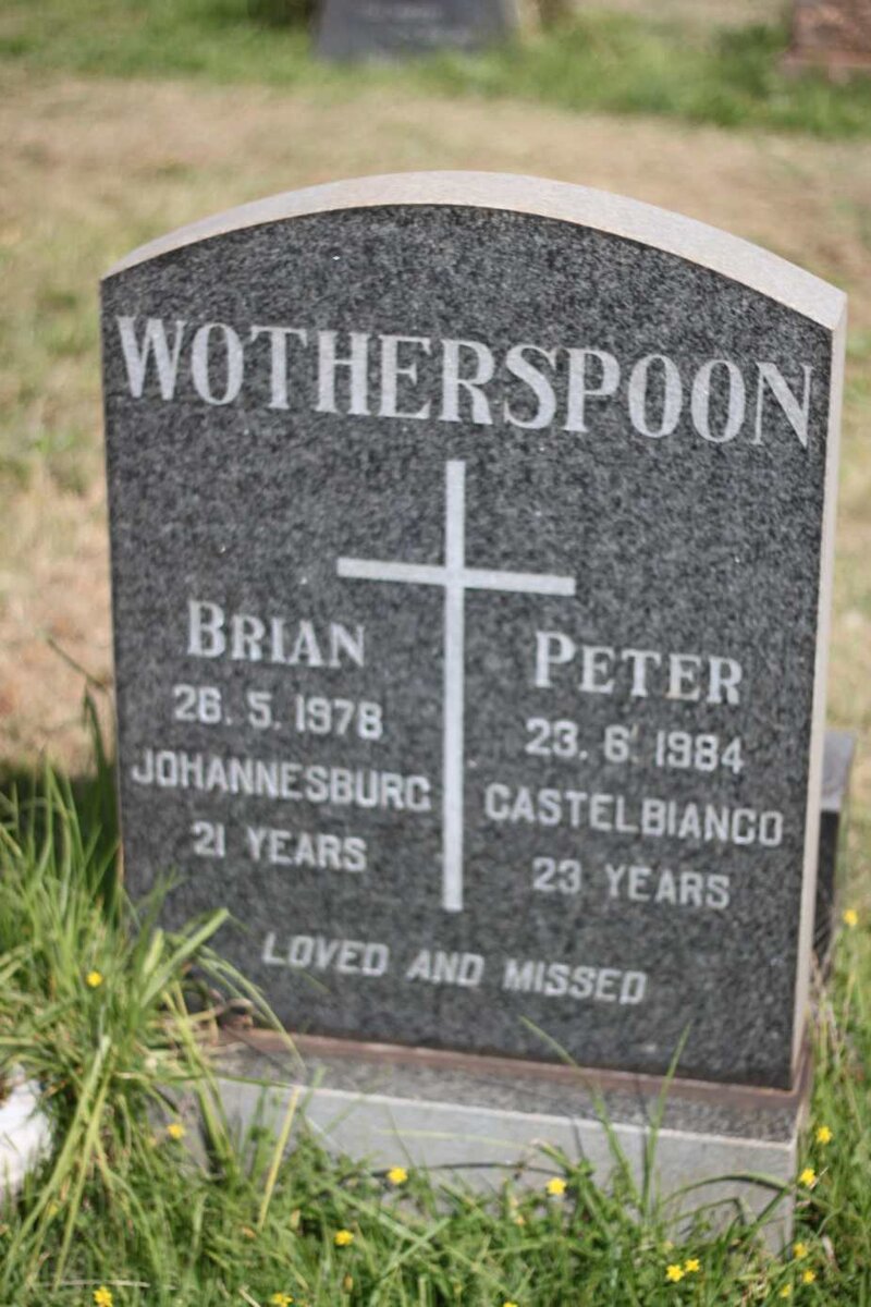 WOTHERSPOON Brian -1978 :: WOTHERSPOON Peter -1984