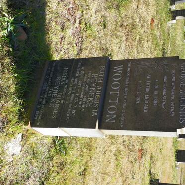WOOTTON George Augustus 1884-1971 :: REYNEKE Josias Johannes 1920-1999 &amp; Ruth Augusta 1917-1991