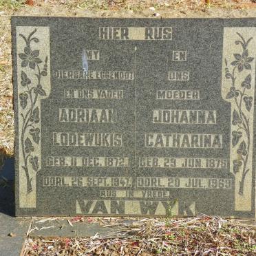 WYK Adriaan Lodewukis, van 1872-1947 &amp; Johanna Catharina 1878-1969