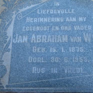 WYK Jan Abraham, van 1875-1953