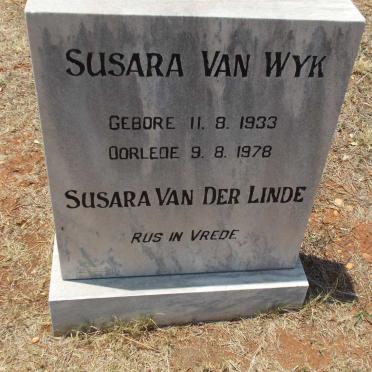 WYK Susara, van nee VAN DER LINDE 1933-1978