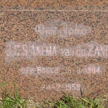 ZANDE J.C.S. Anema, van de 1904-1958