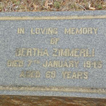 ZIMMERLI Bertha -1945