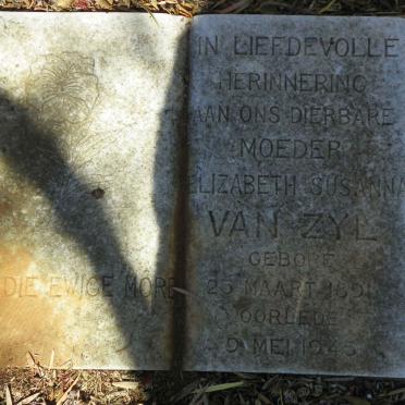 ZYL Elizabeth Susanna, van 1891-1945