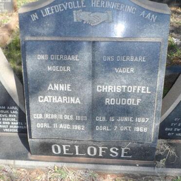 OELOFSE Christoffel Roudolf 1887-1958 &amp; Annie Catharina 1889-1962