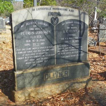 OLIVIER Petrus Johannes 1885-1961 &amp; A.C. V.D. WALT 1884-1945