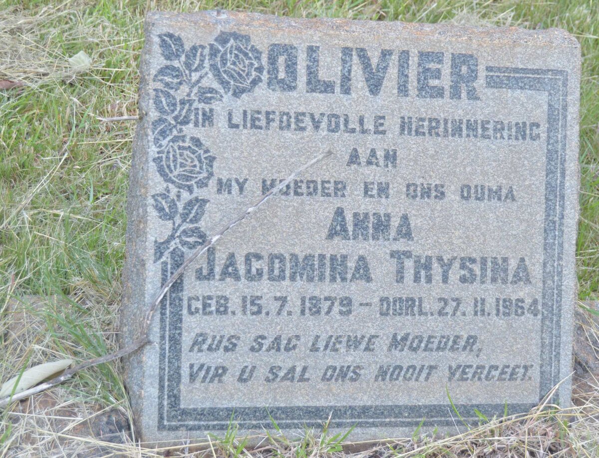 OLIVIER Anna Jacomina Thysina 1879-1964