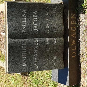 OLWAGEN Machiel Johannes 1898-1968 &amp; Paulina Jacoba 1896-1971