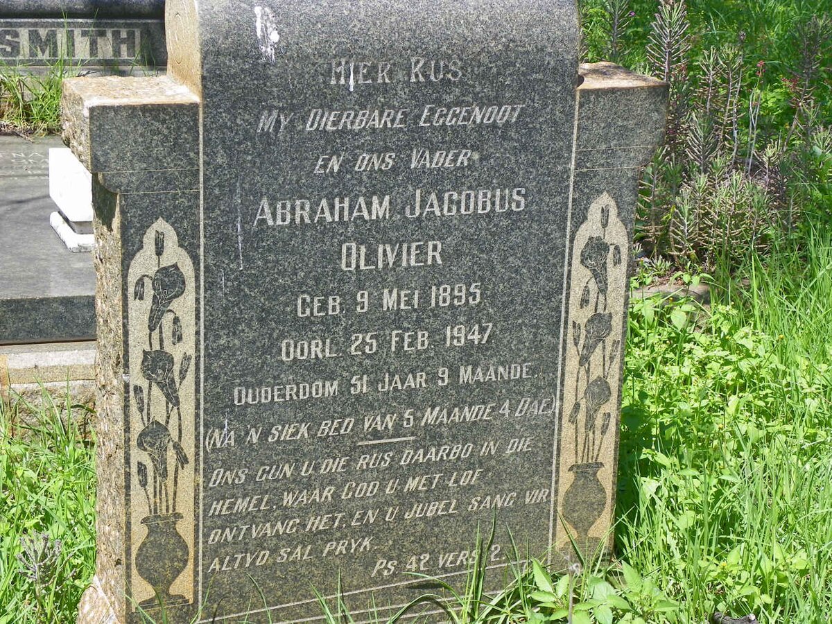 OLIVIER Abraham Jacobus 1895-1947