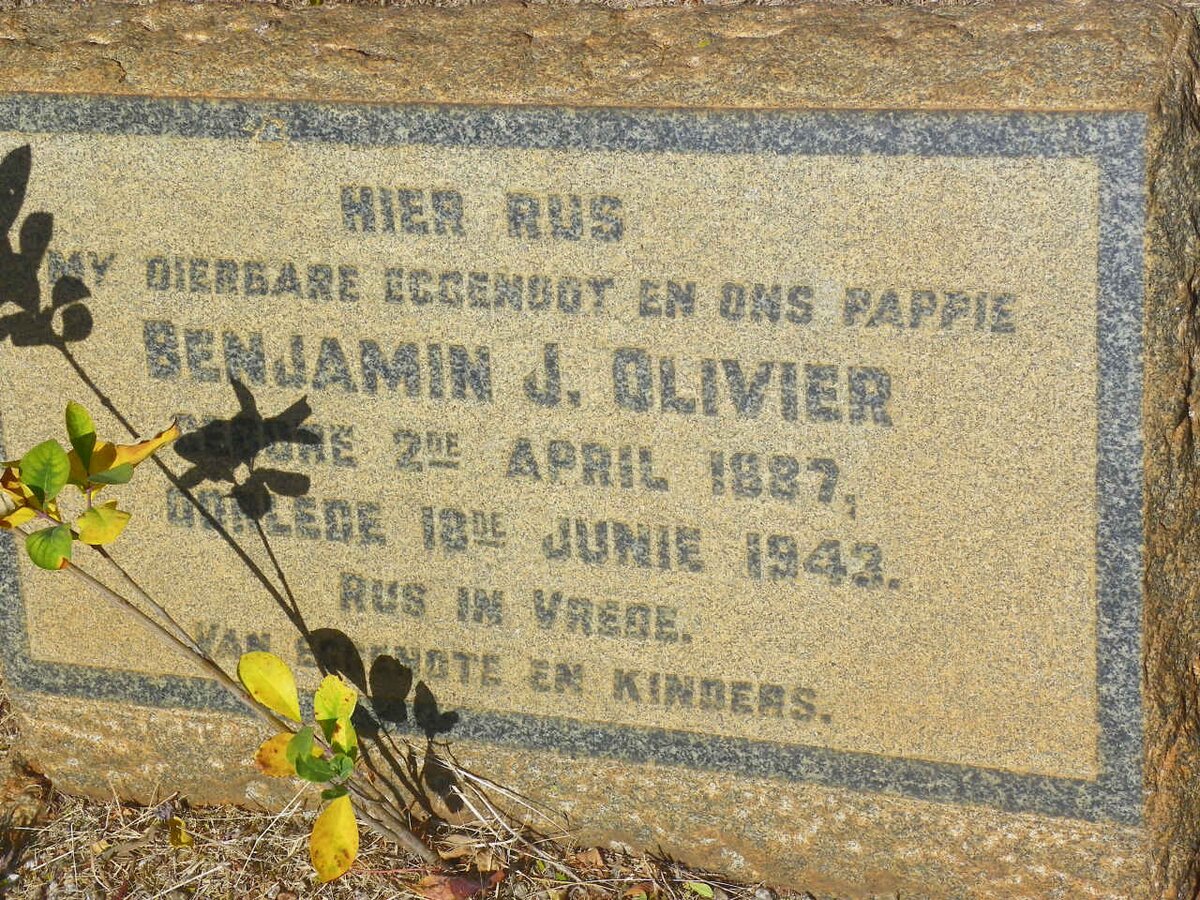 OLIVIER Benjamin J. 1887-1943