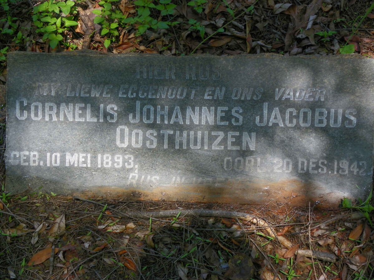 OOSTHUIZEN Cornelis Johannes Jacobus 1893-1942