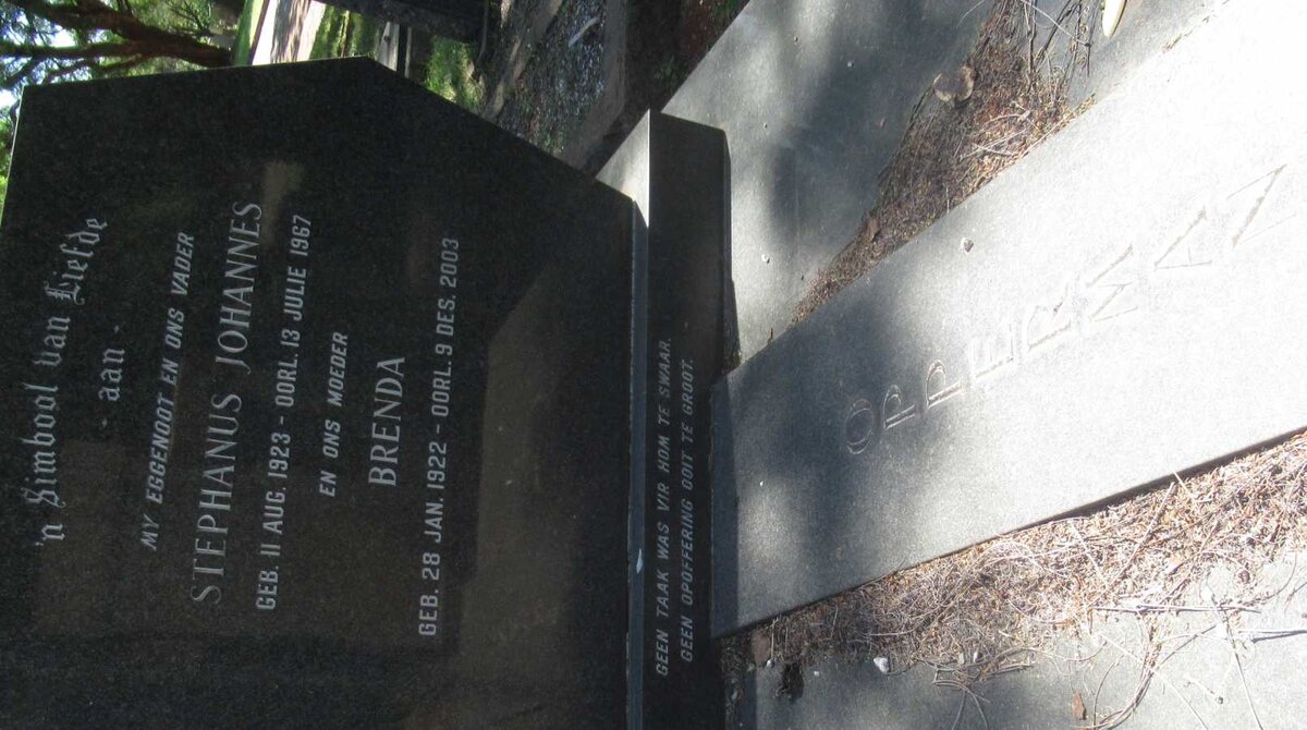 OPPERMAN Stephanus Johannes 1923-1967 &amp; Brenda 1922-2003