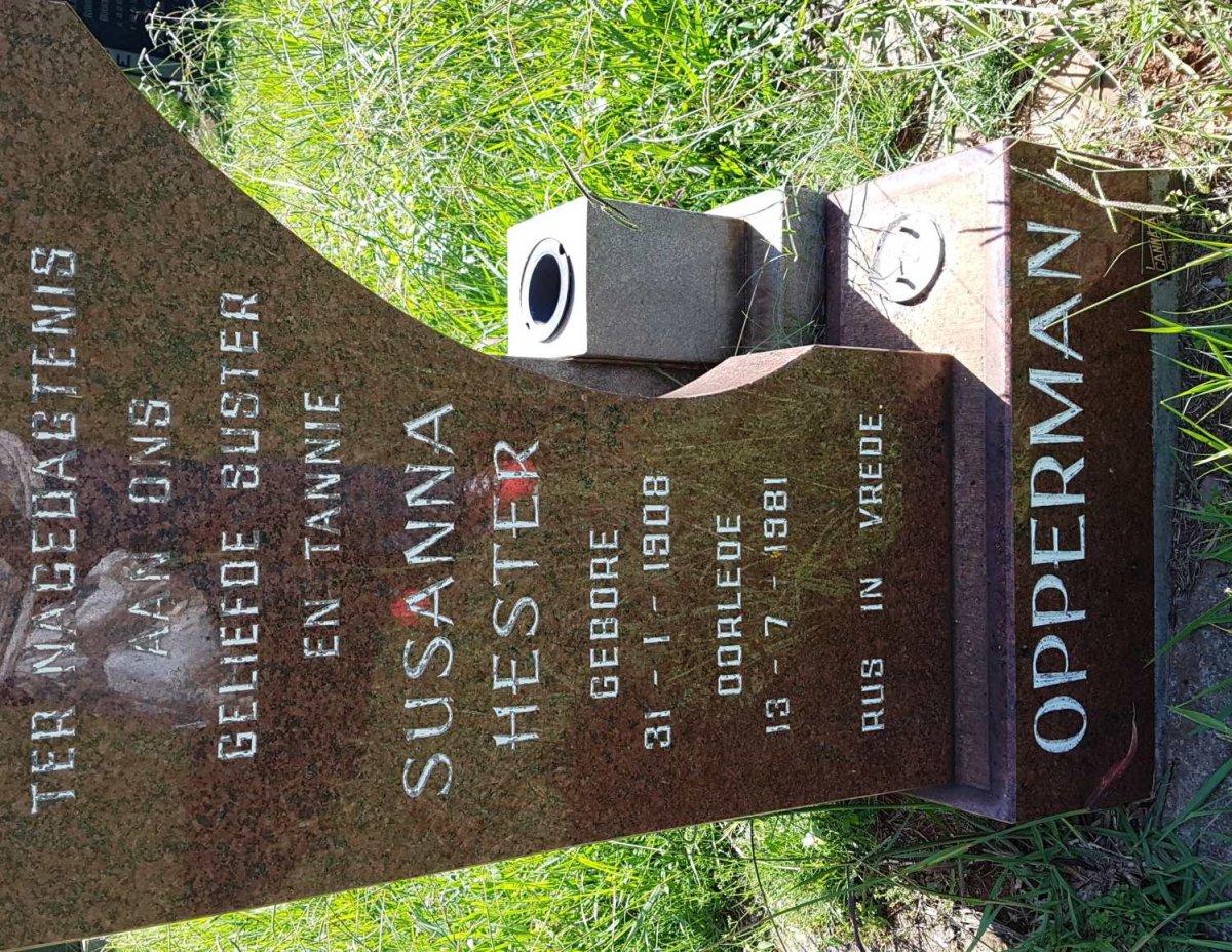 OPPERMAN Susanna Hester 1908-1981