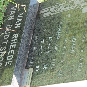 OUDTSHOORN Johan, van Rheede van 1958-1983 :: VAN RHEEDE VAN OUDTSHOORN Pierre 1956-1993